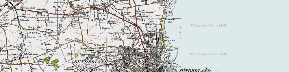 Old map of Fulwell in 1925