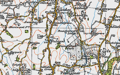Old map of Fulwood in 1919
