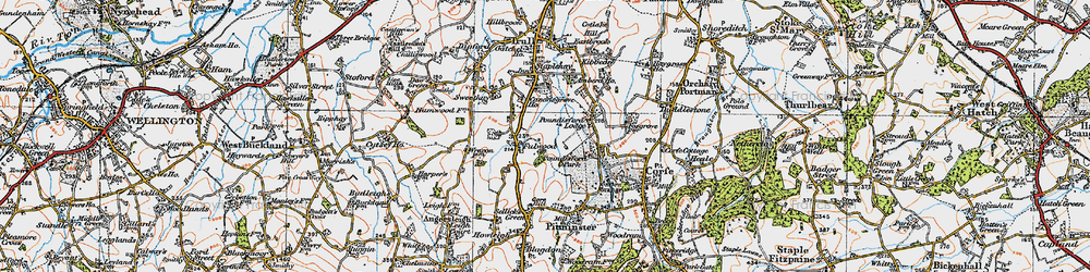 Old map of Fulwood in 1919