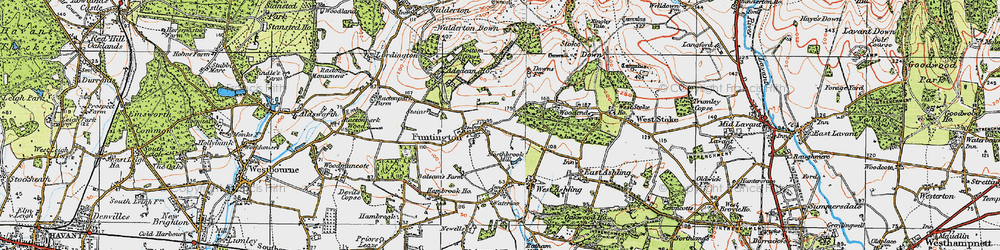 Old map of Adsdean Ho in 1919