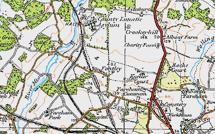 Old map of Funtley in 1919