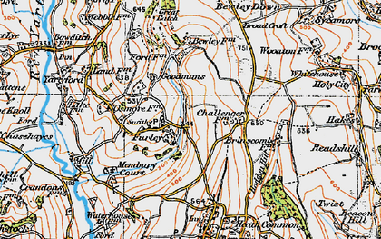 Old map of Furley in 1919