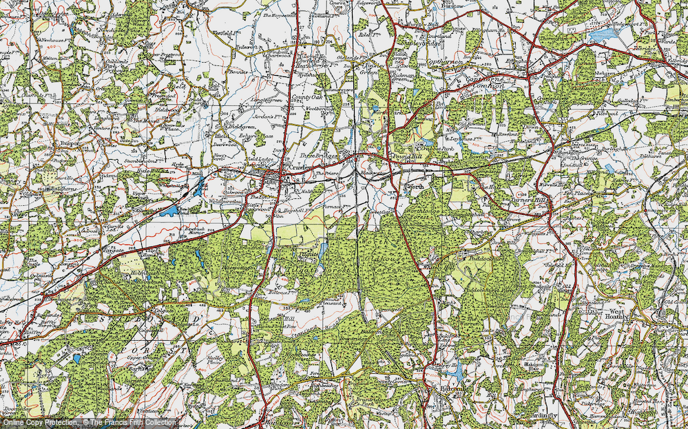 Old Map of Furnace Green, 1920 in 1920