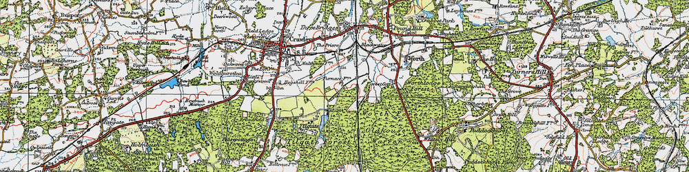 Old map of Furnace Green in 1920