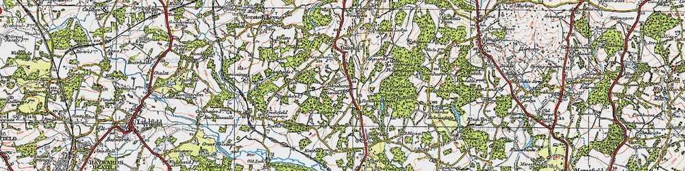 Old map of Furner's Green in 1920