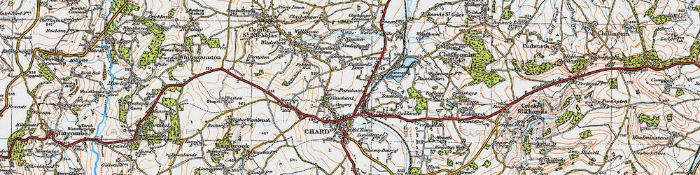 Old map of Furnham in 1919
