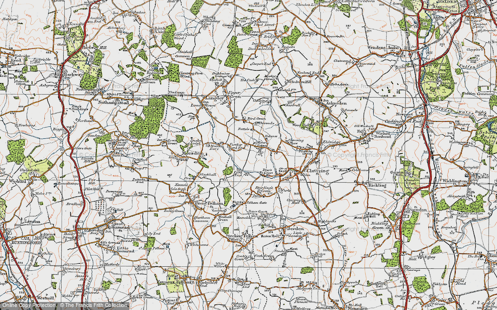 Old Map of Further Ford End, 1919 in 1919