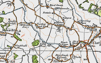 Old map of Further Ford End in 1919