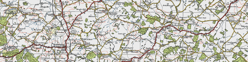 Old map of Further Quarter in 1921