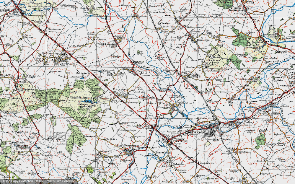Old Map of Furtho, 1919 in 1919