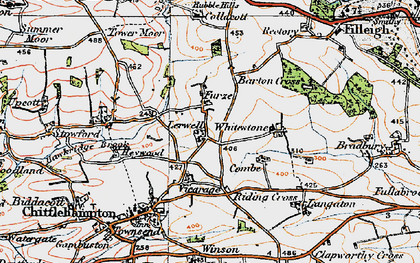 Old map of Whitstone in 1919