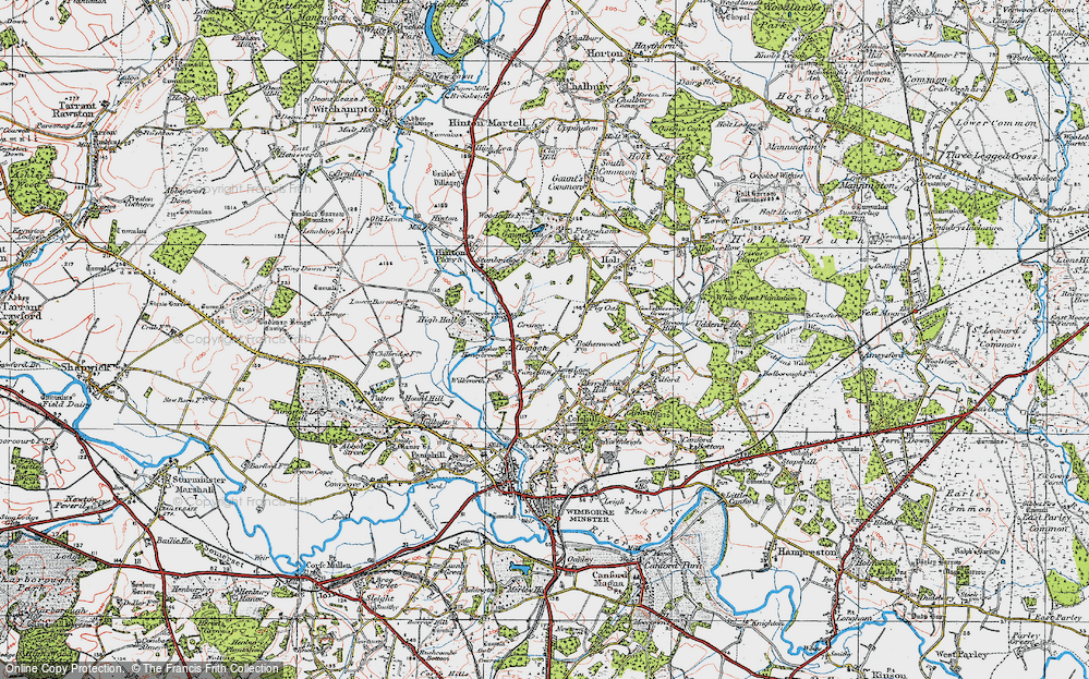 Old Map of Furzehill, 1919 in 1919