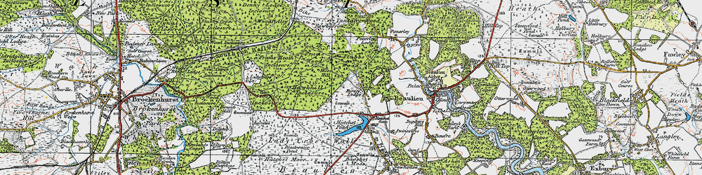 Old map of Furzey Lodge in 1919