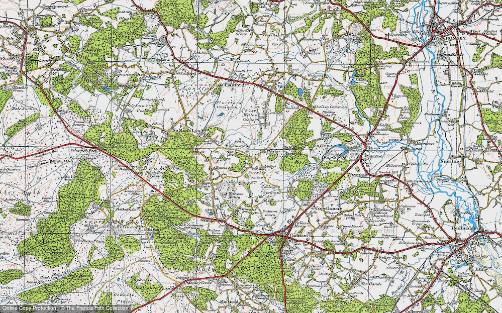 Old Map of Furzley, 1919 in 1919