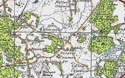 Old map of Furzley in 1919