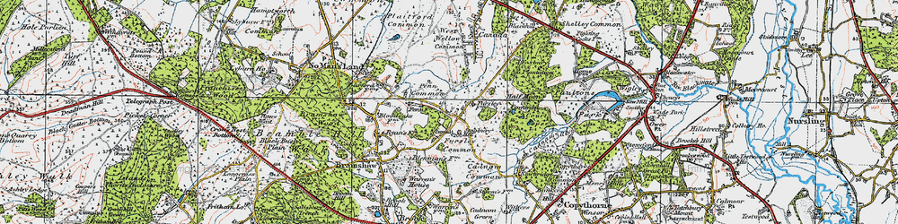 Old map of Furzley in 1919