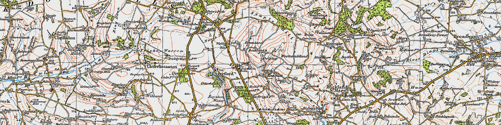 Old map of Fyfett in 1919