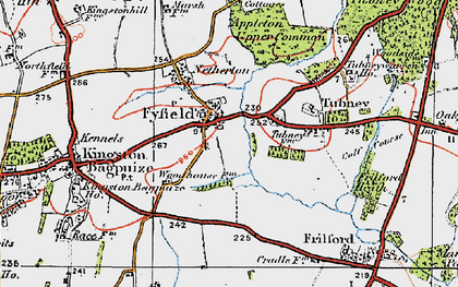Old map of Fyfield in 1919