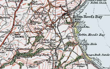 Old map of Kale Croft in 1925