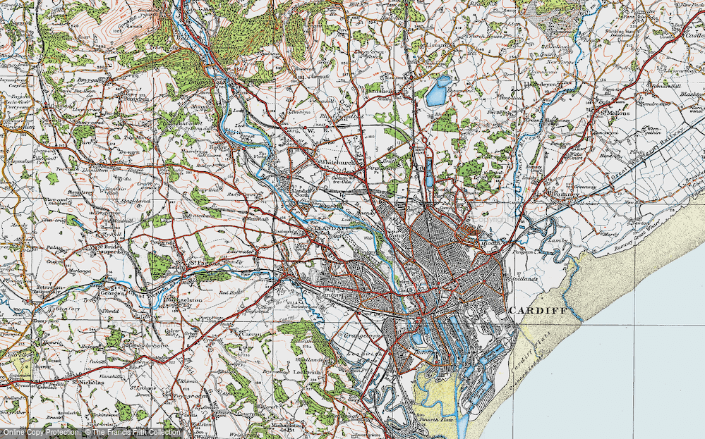 Old Map of Gabalfa, 1919 in 1919