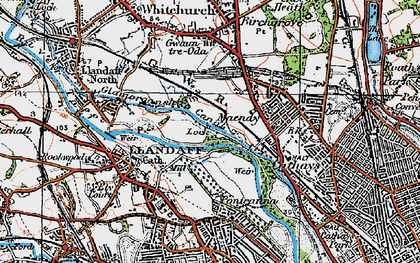 Old map of Gabalfa in 1919