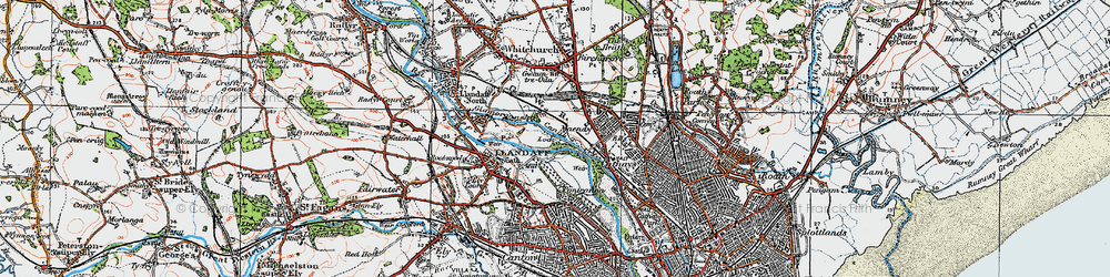 Old map of Gabalfa in 1919