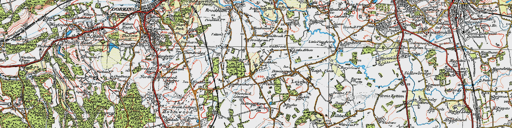 Old map of Gadbrook in 1920