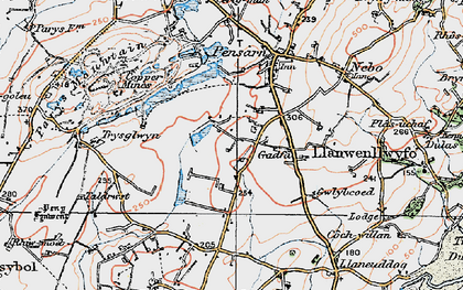 Old map of Gadfa in 1922