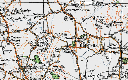 Old map of Gadfield Elm in 1919