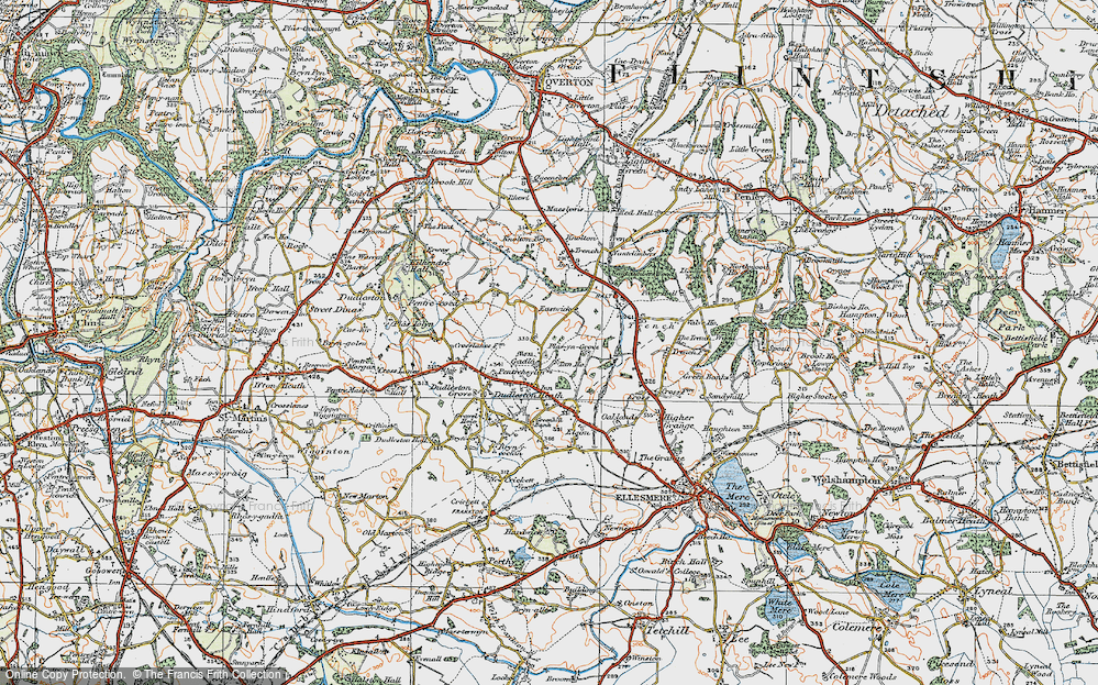 Old Map of Gadlas, 1921 in 1921
