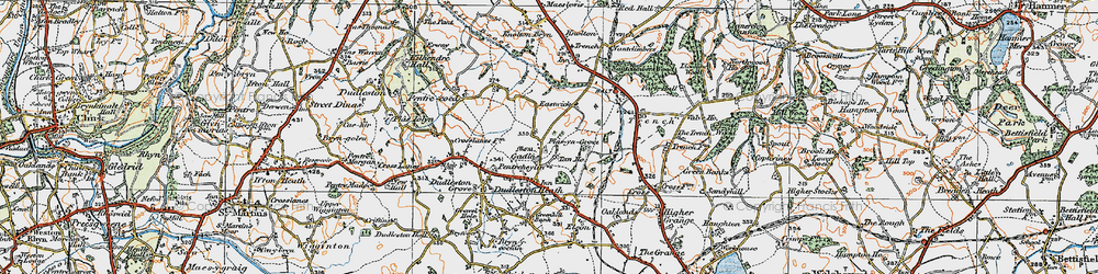 Old map of Gadlas in 1921