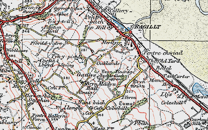 Old map of Bryn Madyn Hall in 1924