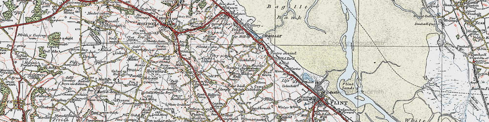 Old map of Gadlys in 1924
