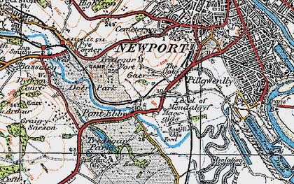 Old map of Gaer in 1919