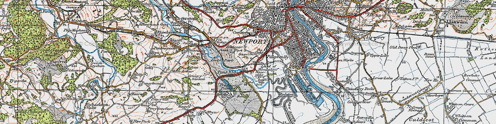 Old map of Gaer in 1919