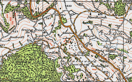 Old map of Gaerllwyd in 1919