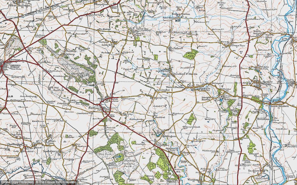 Old Map of Gagingwell, 1919 in 1919