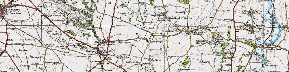 Old map of Gagingwell in 1919
