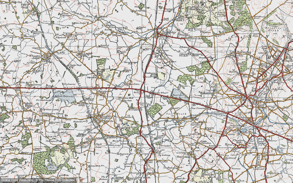 Old Map of Gailey, 1921 in 1921