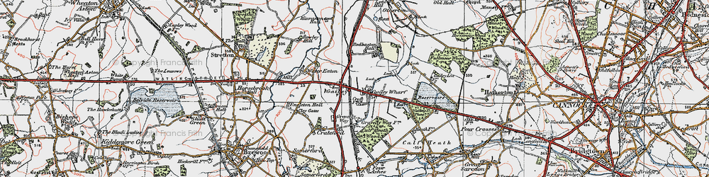 Old map of Gailey in 1921