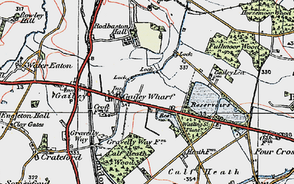 Old map of Gailey Wharf in 1921