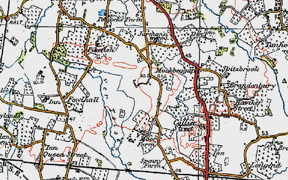 Old map of Gain Hill in 1920