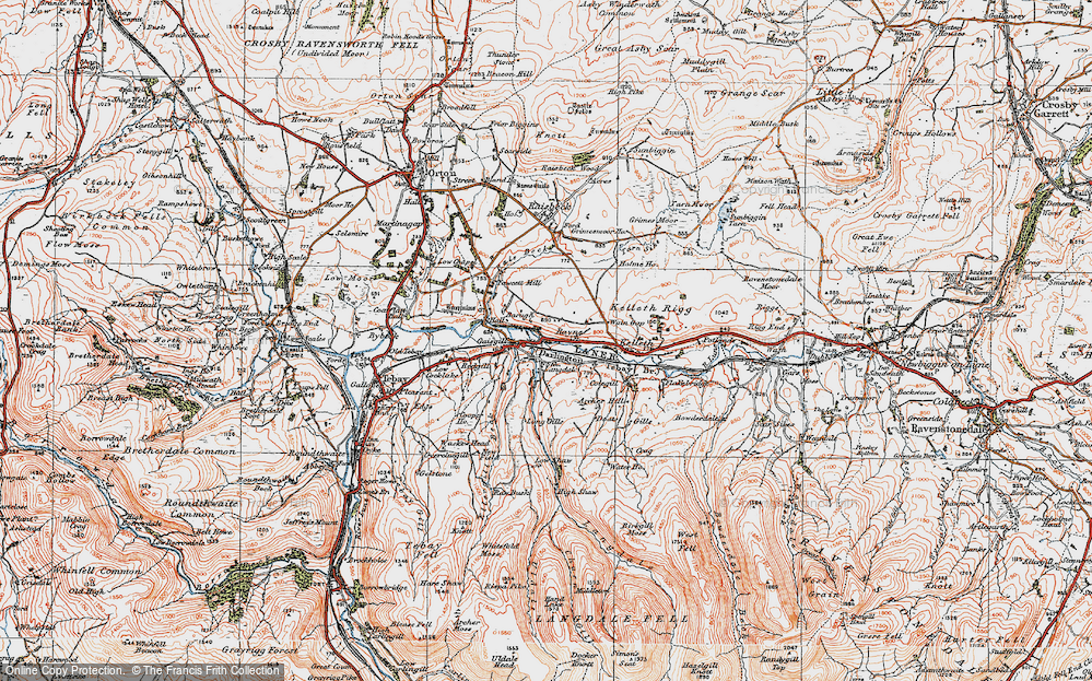 Old Map of Gaisgill, 1925 in 1925
