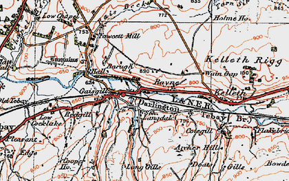Old map of Gaisgill in 1925