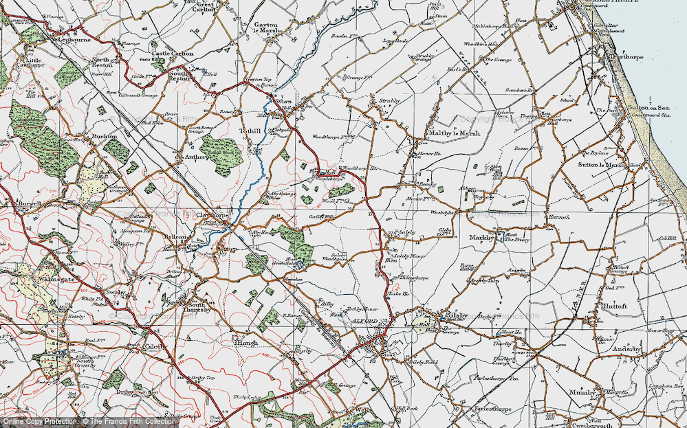 Old Map of Galley Hill, 1923 in 1923