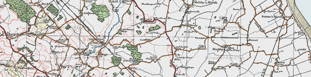 Old map of Galley Hill in 1923