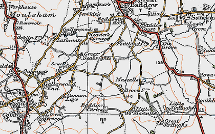 Old map of Galleyend in 1921