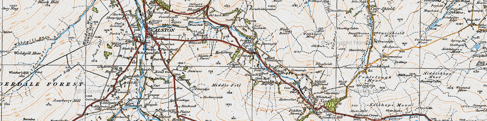 Old map of Galligill in 1925