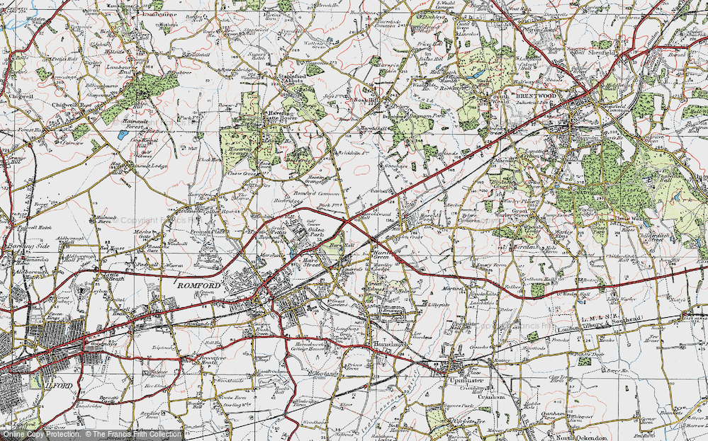 Old Map of Gallows Corner, 1920 in 1920