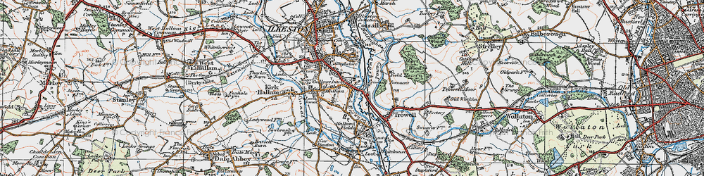 Old map of Gallows Inn in 1921